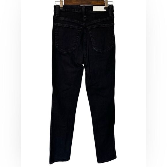Re/Done 80’s Slim Straight Leg Jean in Jet Black - Picture 10 of 11